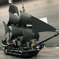 MOC-Piratas do Caribe Blocos de Construção Veleiro Pérola Negra Navio de Vingança Brinquedos de Montagem Present