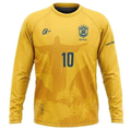 Camiseta Manga Longa Filtro UV BR Amarelo Cristo Redentor