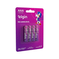 Pilha recarregável AAA 1000mAh Elgin 4 unid.