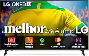 Smart TV 4K 50" LG QNED73 Portal de Games Processador AI α7 Ger8 4K Super Upscaling Google Cast Integrado Controle AI Magic WebOS 25 Modo Esportes Alerta de Esportes