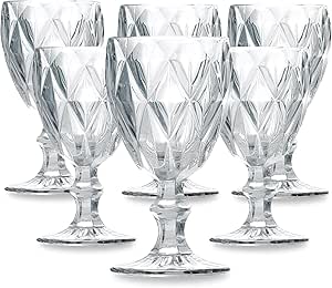 Jogo De 6 Taças De Vidro Diamond Transparente