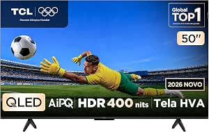Tcl Advanced 4k Qled Tv 50", Google Tv, Tela Hva, Design Slim, 120 Hz Vrr, Processador Aipq, Dolby Vision E Hdr10+, 50p7l