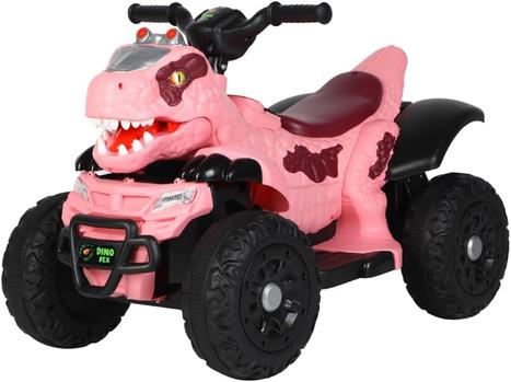 Quadriciclo Elétrico Infantil Marcha Frente/Ré Dino MaxiToys (Rosa)
