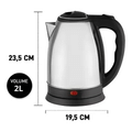 Chaleira Elétrica 2L inox com auto desligamento
