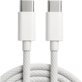 Cabo USB-C Tipo C 60W Trançado 1,5M De Nylon Premium Compatível com iPhone 15 15 ProMax iPhone 16 16 ProMax iPho