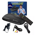 Receptor de TV Banda KU Vivensis VX10 TV SAT Full HD com Controle Remoto