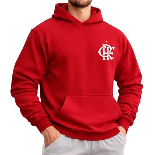 Moletom Canguru Torcedor Flamengo Com Capuz Blusa Frio Bt920