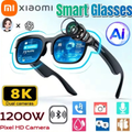 Óculos Inteligentes Xiaomi com Tradução por IA Conversação Bluetooth Gravação e Música - Novos