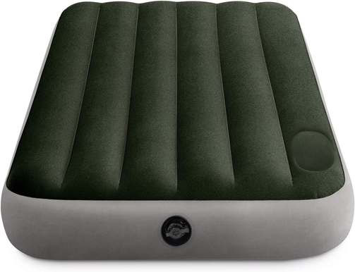 INTEX Colchão de Ar Prestígio Dura-Beam 64107E: Fiber-Tech - Solteiro - Altura da Cama 25 cm - Capacidade de Peso 136 kg - Verde - Bomba Vendida Separadamente