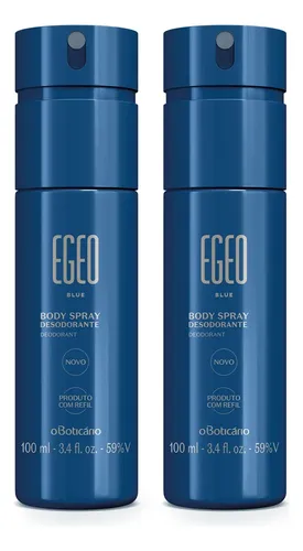 Combo Desodorante Body Spray Egeo Blue 100ml (2 Unidades)