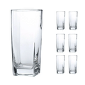 Jogo 6 Copos Quadrado Colorido 320ml