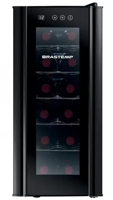 Adega Climatizada Brastemp 12 Garrafas Com Painel Touch All Black Bzc12 B Preto