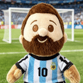 Boneco de Pelúcia Messi Argentina 15CM - Merchandising Comemorativo de Estrela Pingente de Desenho Animado Acessório