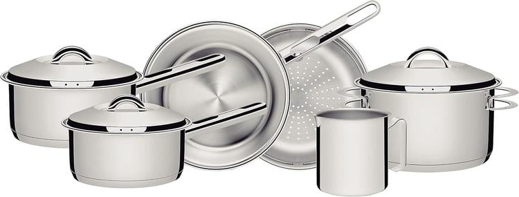 Tramontina Jogo de Panelas de Aço Inox 6 peças Solar