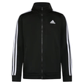 adidas Jaqueta de tricô icônica com zíper frontal para meninos Preto 5