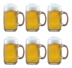 Conjunto Com 6 Canecas De Chopp, Cerveja Bebida Vidro 350ml