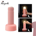 Luminária De Mesa Rosa Romântico Luz Noturno Moderno LED Portátil