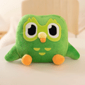 Brinquedo de Pelúcia Coruja Verde Duolingo