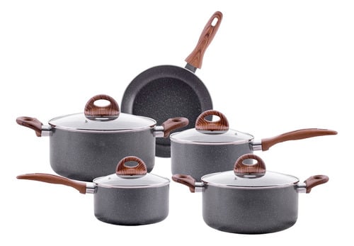 Jogo De Panelas Brinox Antiaderente Ceramic Indução 5 Peças