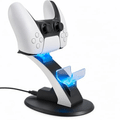 Dock de Carregamento PS5 para 2 Controles com LED, Proteção Contra Sobrecarga