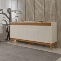 Buffet Aparador Ripado 4 Portas com Pés de Mdf Astúrias 180cm