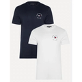 Kit 2 Camisetas Tommy Hilfiger | Roundle Logo Chest Masculinas