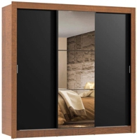 Guarda Roupa Casal Madesa Lyon 3 Portas de Correr com Espelho 2 Gavetas