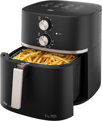 WAP Fritadeira Elétrica Air Fryer MEGA FAMILY 7,1 Litros, Temperatura Ajustável, Revestimento Antiaderente, 1700W 127V