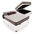 Cama Box Baú Casal + Colchão Molas Comfort