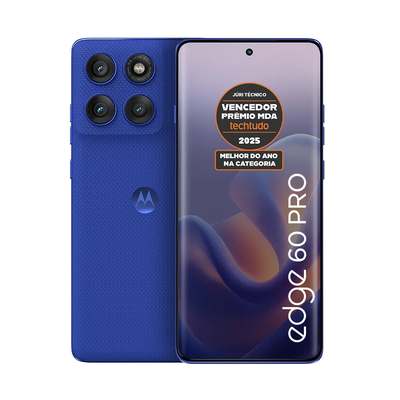 Smartphone Motorola Edge 60 5g - 512gb 24gb (12gb Ram+12gb Ram Boost) Tela Quad-curve Moto Ai 50mp Sony Camera Ultrarresistencia Militar Ip68 + Ip69 - Azul Marinho