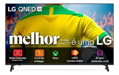 Smart TV 4K 86" LG QNED73 Portal de Games Processador AI α7 Ger8 4K Super Upscaling Google Cast Integrado Controle AI Magic WebOS 25 Modo Esportes Alerta de Esportes