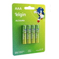 Pilha Alcalina Elgin Palito AAA Blister com 4