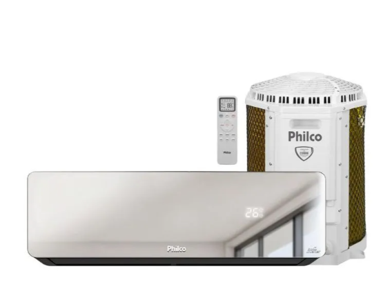 Ar Condicionado Split Inverter Philco PAC9QG Espelhado 9000 BTUs Quente e Frio 220V
