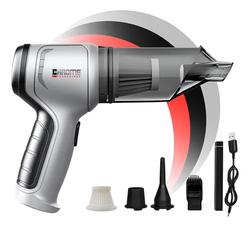 Mini Aspirador De Pó Portátil Recarregável Soprador Usb Automotivo 3em1 Sem Fio Premium Vácuo Limpeza Carro Multifuncional Casa Chrome Technology