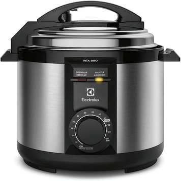 Panela Pressão Elétrica Electrolux Capacidade 5L silenciosa, segura 9 travas, segurança timer feijão manter aquecido, alça antitérmica PCE20 inox 127v por Rita Lobo.