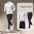 Conjunto de jaqueta masculina de secagem rápida com zíper até a metade 1-4 peças para atividades físicas ao ar li