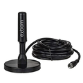 Antena Digital Amplificada HDTVUHFVHF Interna e Externa 5m Base Imã prova d'água 4dBI - Exbom