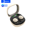 Mini Fone de Ouvido Bluetooth 5.3 Invisível Sem Fio Hi-Fi com Cancelamento de Ruído