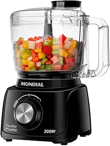 MONDIAL Mini Processador Turbo Pratic, Preto, 300W, 220V - MP-16-B