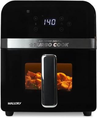 Fritadeira Elétrica Mallory Turbocook 6L - Painel Touch, Visor em Vidro, Air Cook System, Timer 60 minutos, Air Cook System – 220V
